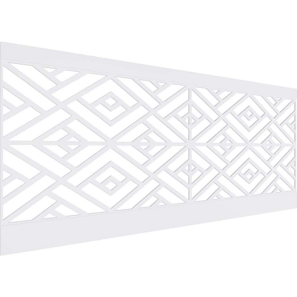Ekena Millwork 40 in. H x 94-1/2 in. W 26.24 sq. ft. Killeen PVC Wainscot Paneling Kit (1)