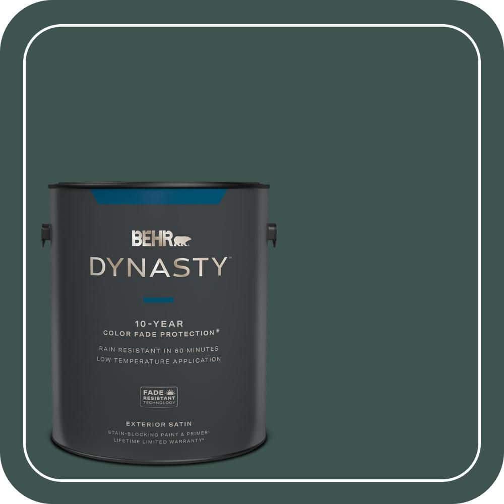 BEHR DYNASTY 1 gal. #480F-7 Sycamore Tree Satin Enamel Exterior Stain-Blocking Paint & Primer