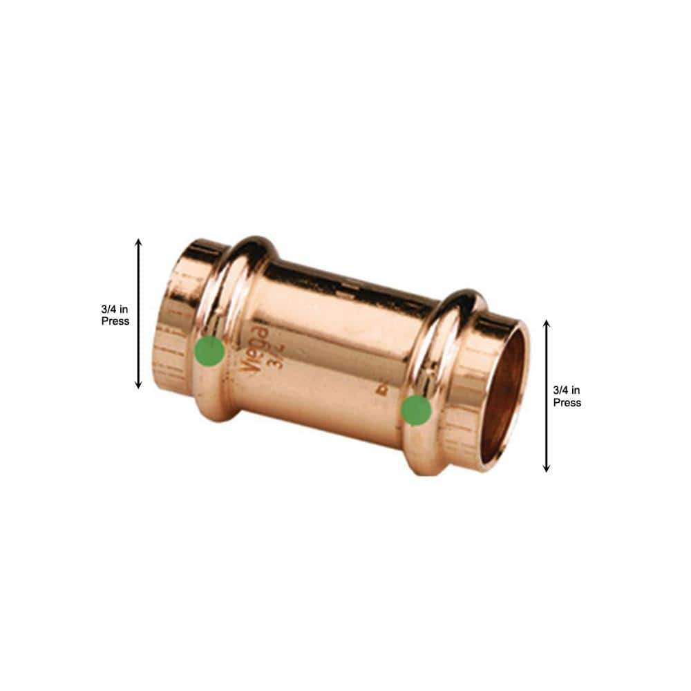 Viega ProPress 3/4 in. Press Copper Coupling with Stop (10-Pack) (3)