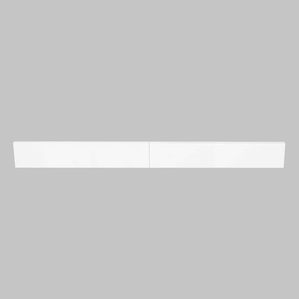 TJAmerican 49 in. W x 0.75 in. x 4 in. Engineered White Marble Bathroom Vanity Backsplash (2-Pieces of 24.5 in.)