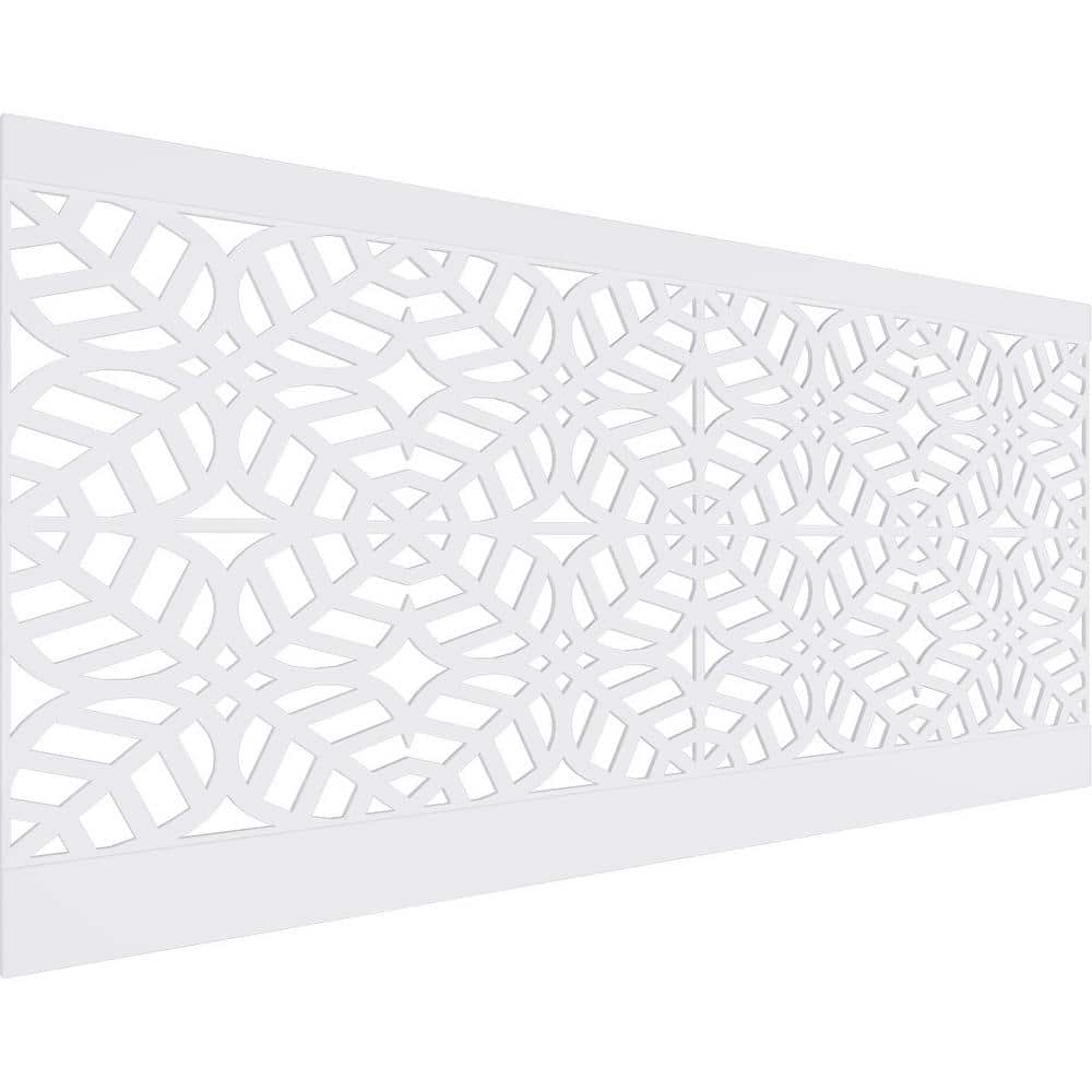 Ekena Millwork 44 in. H x 94-1/2 in. W 28.92 sq. ft. Garland PVC Wainscot Paneling Kit (1)