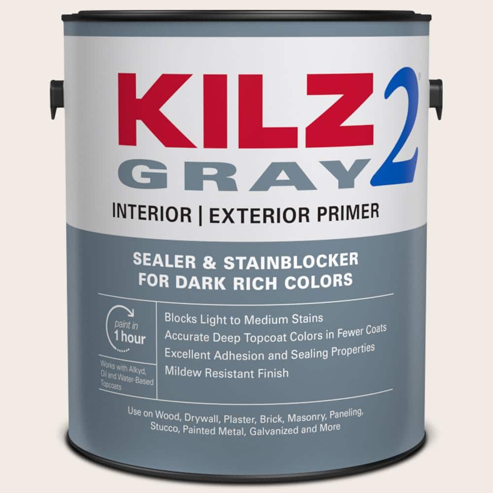 KILZ 2 ALL PURPOSE 1 gal. Gray Interior/Exterior Multi-Surface Primer, Sealer, and Stain Blocker