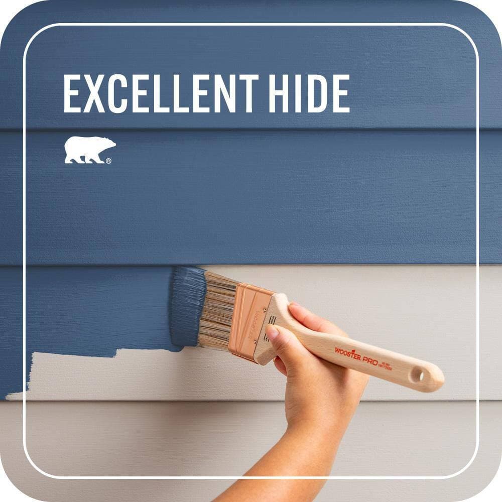BEHR PREMIUM PLUS 1 gal. #M520-7 Admiral Blue Flat Exterior Paint & Primer (3)
