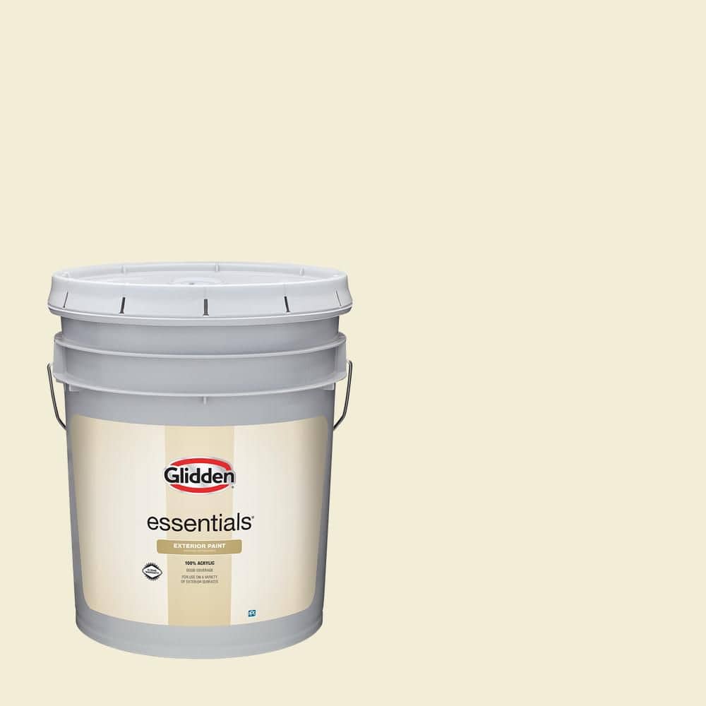 Glidden Essentials 5 gal. PPG1093-1 Perfect Solution Flat Exterior Paint
