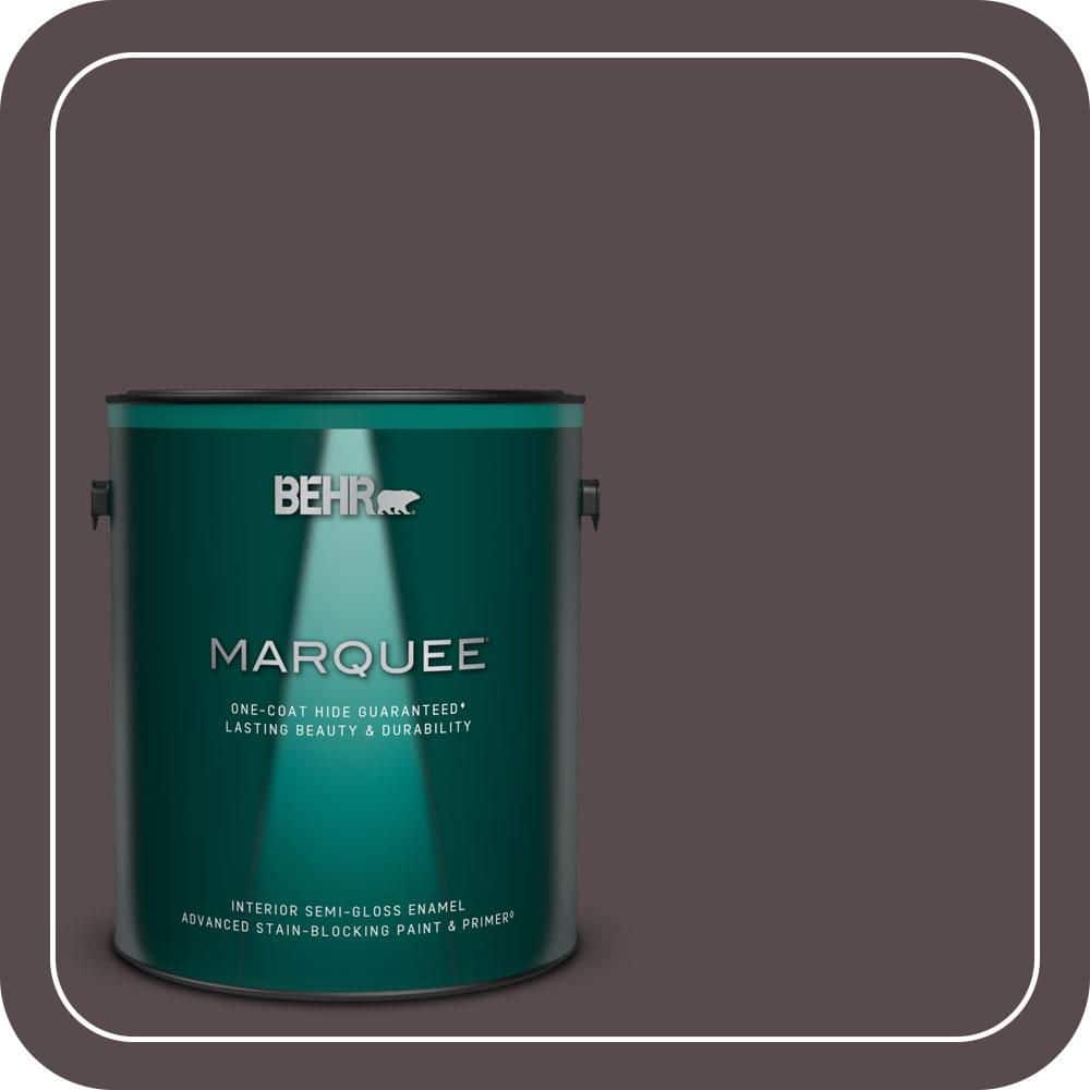 BEHR MARQUEE 1 gal. #N100-7 Aubergine Semi-Gloss Enamel Interior Paint & Primer