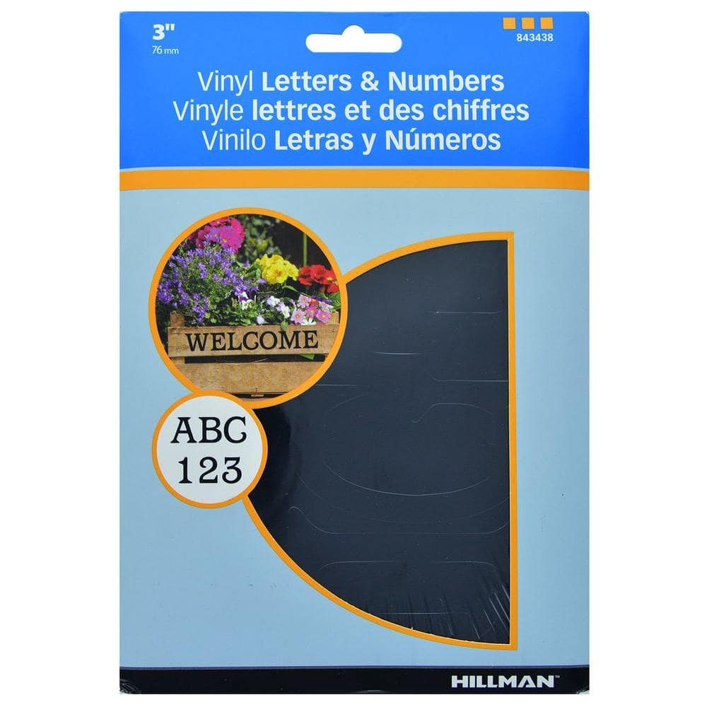 The Hillman Group 3 in. Vinyl Letters and Numbers Kit (2)