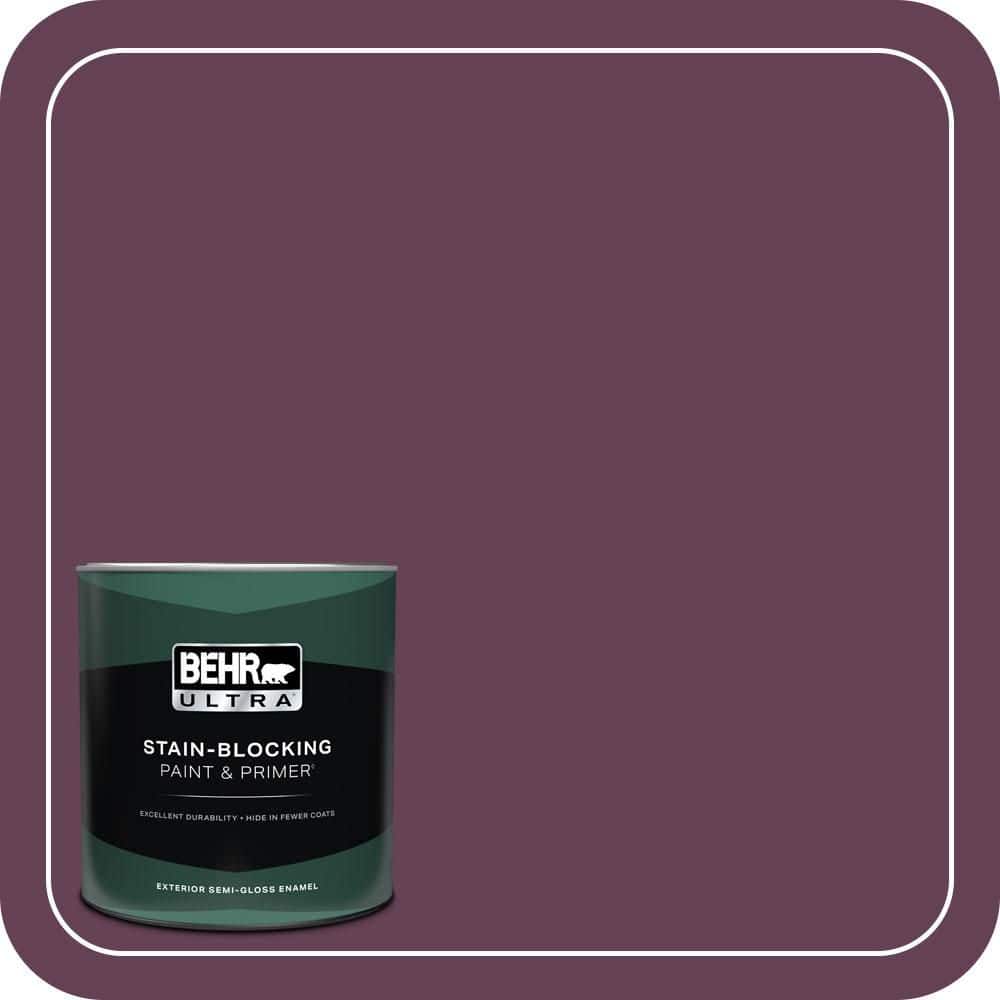 BEHR ULTRA 1 qt. #S-G-690 Delicious Berry Semi-Gloss Enamel Exterior Paint & Primer