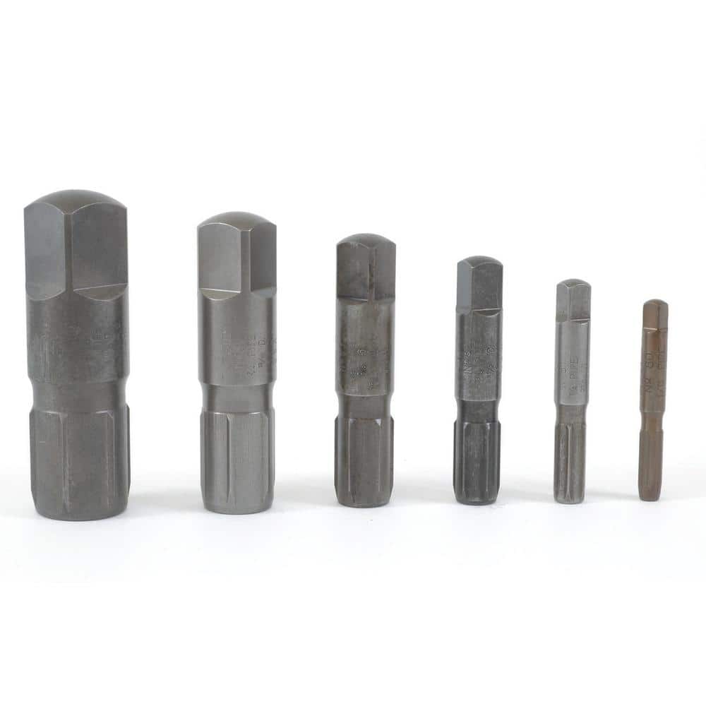 RIDGID Model 883 6-Piece Pipe Extractor Kit, 1/8 in. Through 1 in. Tough Steel Extractors for Broken Pipes