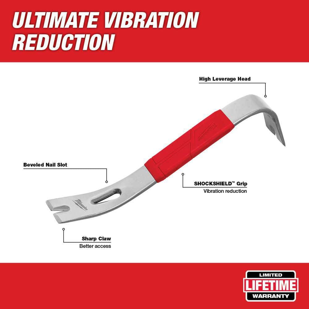 Milwaukee 12 in. Pry Bar with 10 in. Molding Puller Pry Bar (2)