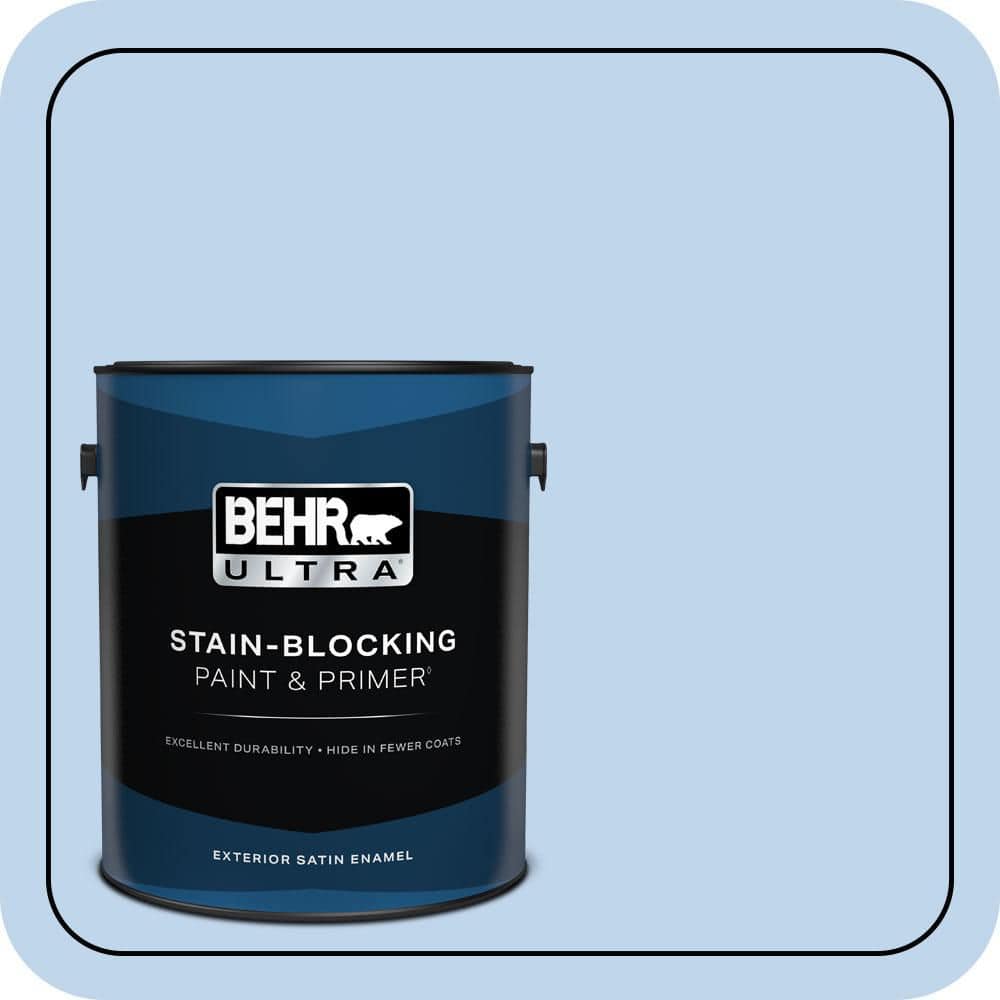 BEHR ULTRA 1 gal. #570A-3 Pacific Panorama Satin Enamel Exterior Paint & Primer