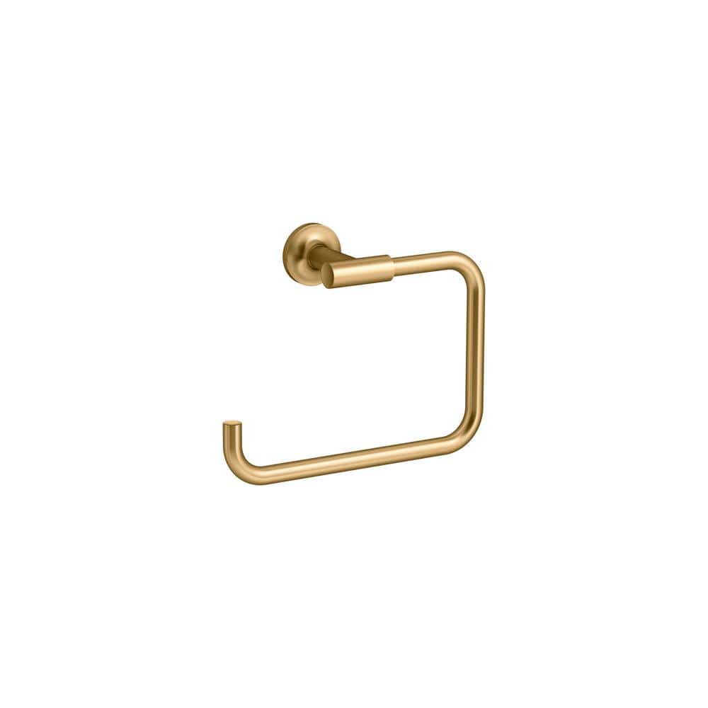 KOHLER Purist Wall Mounted Towel Ring in Vibrant Brushed Moderne Brass (1)