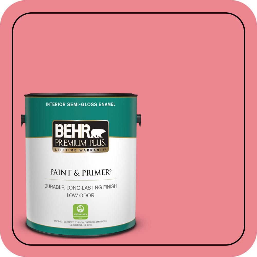 BEHR PREMIUM PLUS 1 gal. #130B-5 Bridesmaid Semi-Gloss Enamel Low Odor Interior Paint & Primer