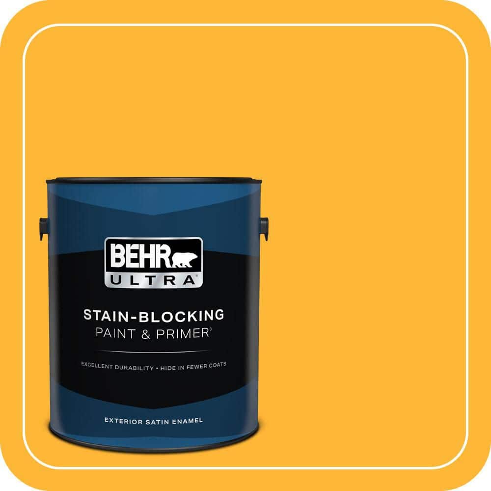 BEHR ULTRA 1 gal. #P270-6 Soft Boiled Satin Enamel Exterior Paint & Primer