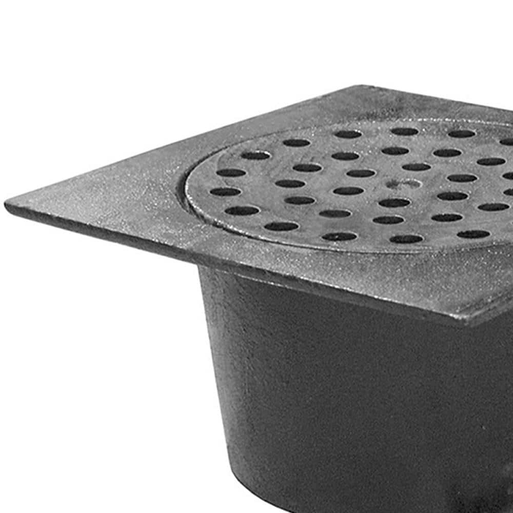 JONES STEPHENS 9 in. x 9 in. x 4 in. Cast Iron DWV Inside Caulk Pittsburgh Bell Trap Less Bell (2)