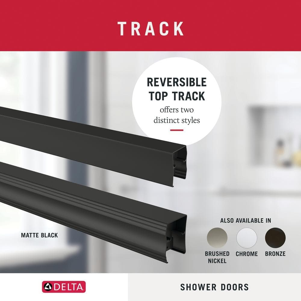 Delta Ashmore 54-5/8 to 60 in. W 74-3/8 in. H Semi-Frameless Sliding Shower Door with 5/16 in. Glass (4)
