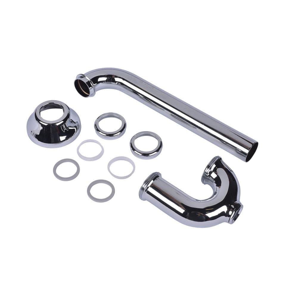 Oatey 1-1/4 in. 17-Gauge Chrome-Plated Brass Sink Drain P-Trap (2)