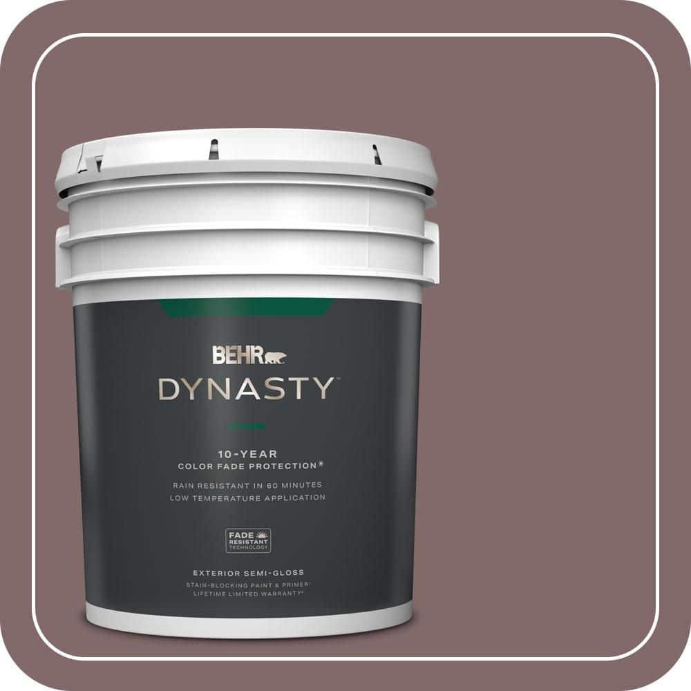 BEHR DYNASTY 5 gal. #N120-6 Raisin in the Sun Semi-Gloss Exterior Stain-Blocking Paint & Primer