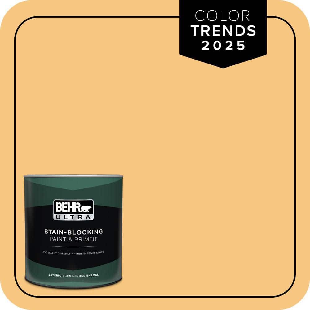 BEHR ULTRA 1 qt. #PPU6-07 Jackfruit Semi-Gloss Enamel Exterior Paint & Primer (1)