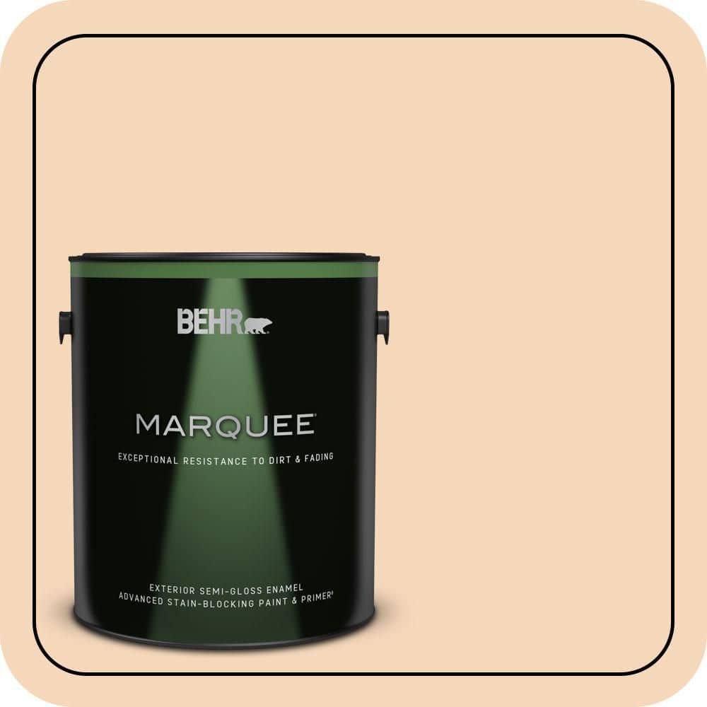 BEHR MARQUEE 1 gal. #PPU4-11 Porcelain Peach Semi-Gloss Enamel Exterior Paint & Primer