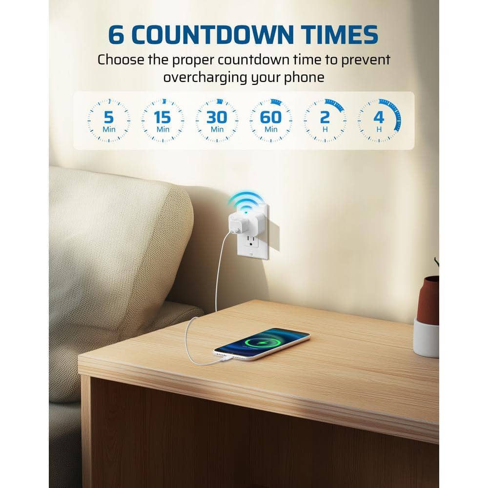 DEWENWILS Wireless Indoor Remote Control Outlet Switch with Timer and 1-Remote (3)