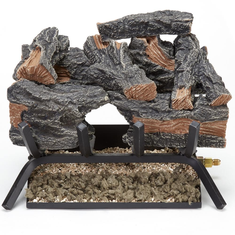 HearthSense 18 in. 45,000 BTU Match Light Colorado Split Wood Vented Natural Gas Log Set