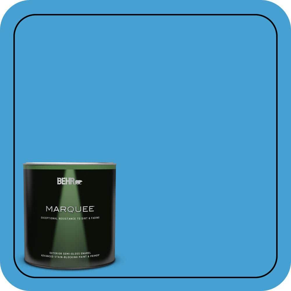 BEHR MARQUEE 1 qt. #P500-5 Peaceful River Semi-Gloss Enamel Exterior Paint & Primer