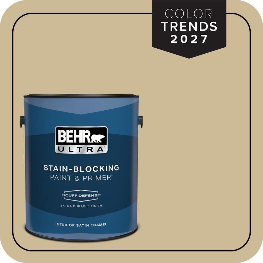 BEHR ULTRA 1 gal. #MQ2-22 Hayloft Extra Durable Satin Enamel Interior Paint & Primer