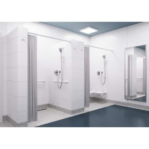 Unbranded Right L-Shape Folding Shower Seat with Antimicrobial Frame (2)