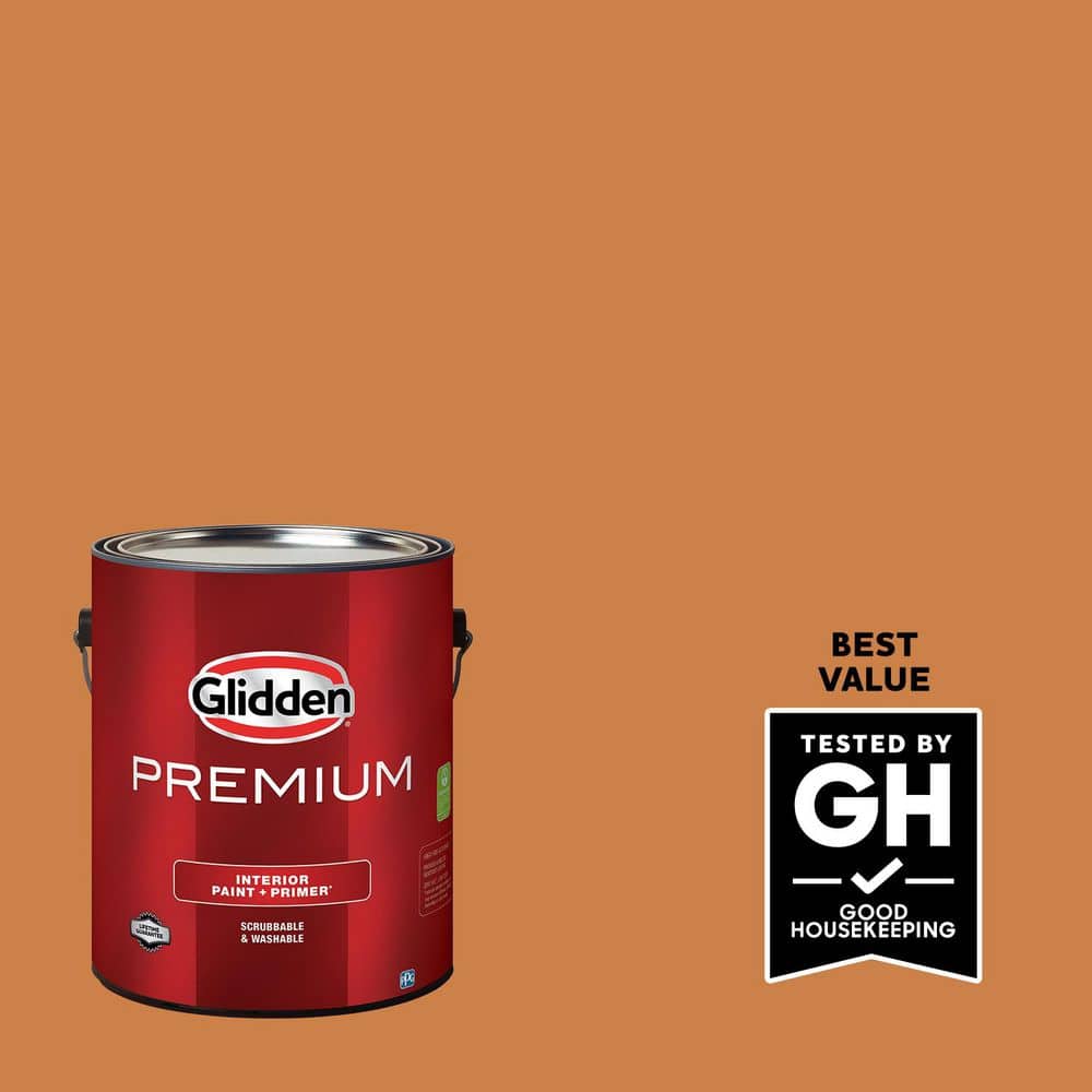 Glidden Premium 1 gal. PPG1201-6 Gingerbread Eggshell Interior Latex Paint