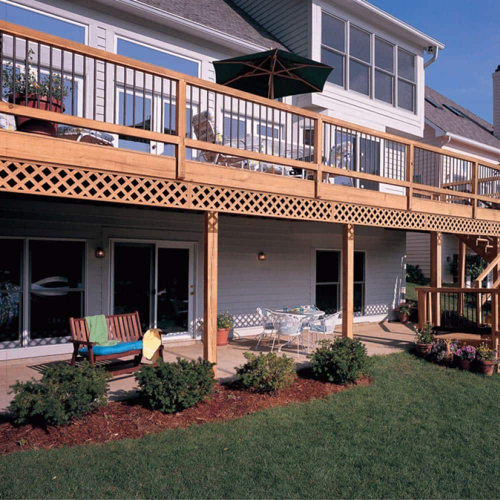 Veranda 4 ft. Sierra Cedar Vinyl Lattice Divider (2-Pack) (2)