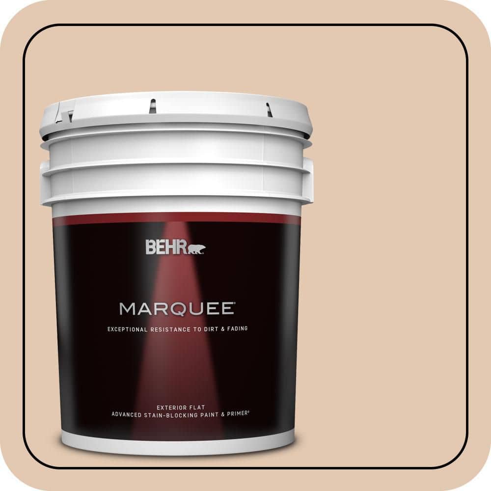 BEHR MARQUEE 5 gal. #S230-2 Mesquite Powder Flat Exterior Paint & Primer
