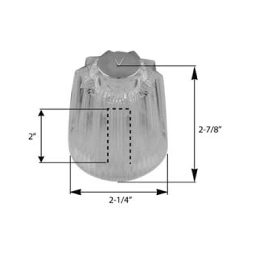 Pfister 940-740A Windsor Large Replacement Tub and Shower Handle for Diverter in Clear Acrylic (2)