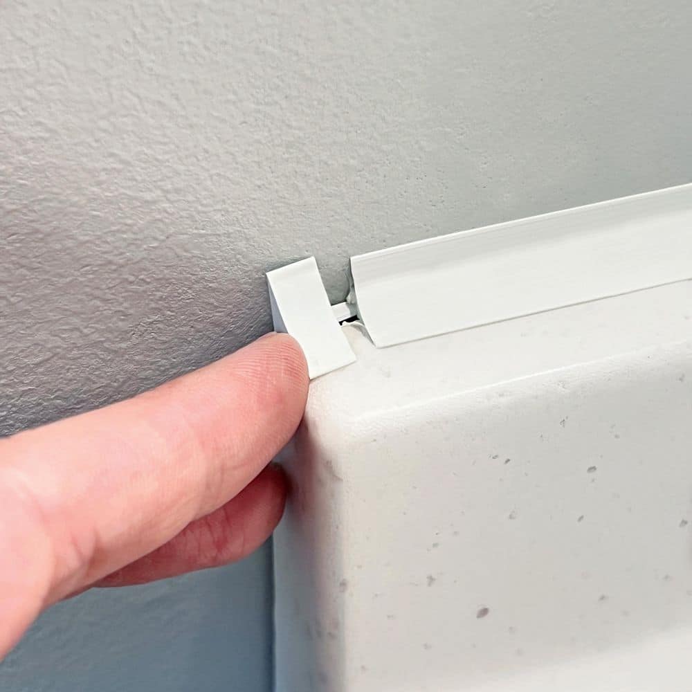 InstaTrim Molding End Caps, D .75in. x W .75 in. x L .75 in. ABS Plastic 3/4 in. Finishing Caps Corner Moulding, White (10-Pack) (3)