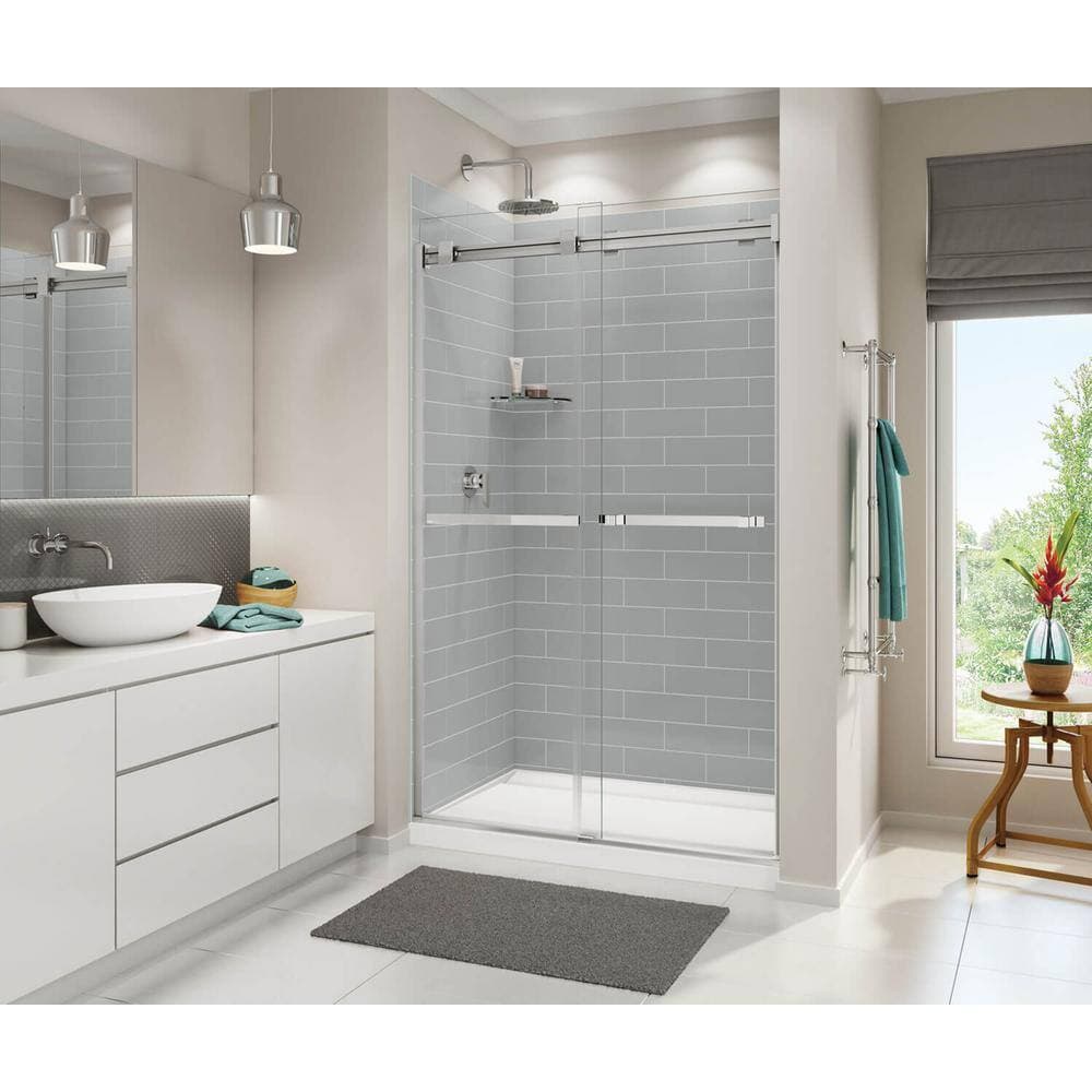 MAAX Distinct 32 in. x 48 in. Double Threshold Shower Base in White (2)