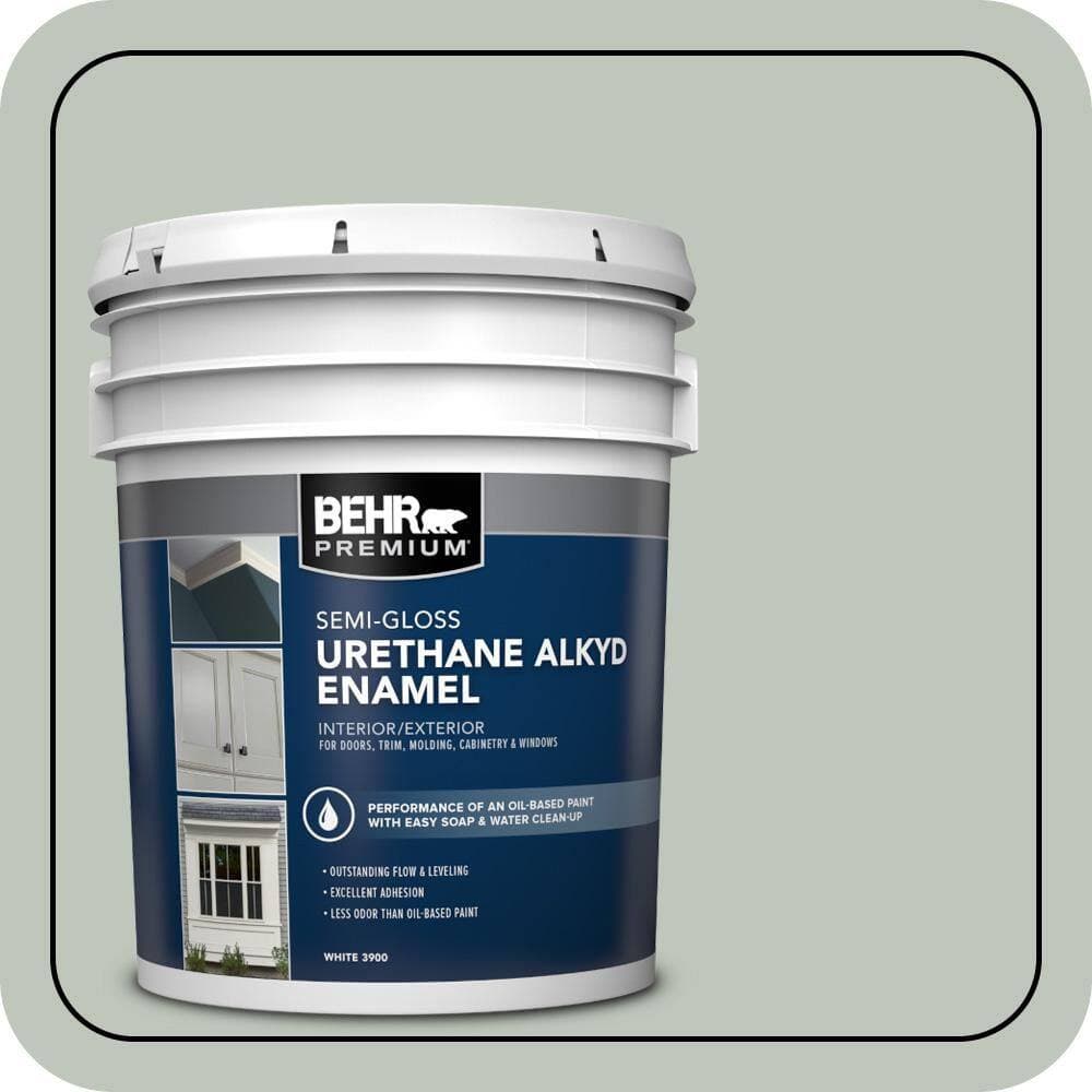 BEHR PREMIUM 5 gal. #700E-3 Contemplation Urethane Alkyd Semi-Gloss Enamel Interior/Exterior Paint