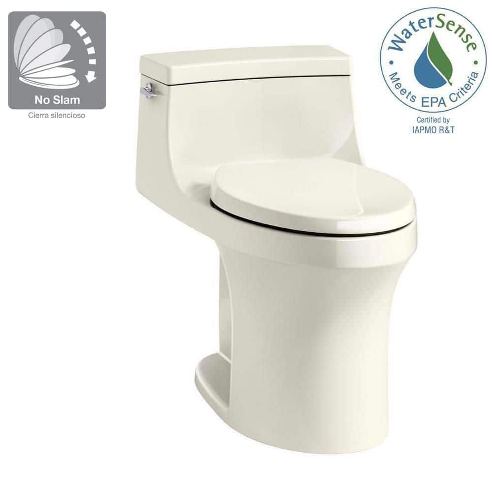KOHLER San Souci 1-Piece 1.28 GPF Single Flush Toilet Black (Seat Included)