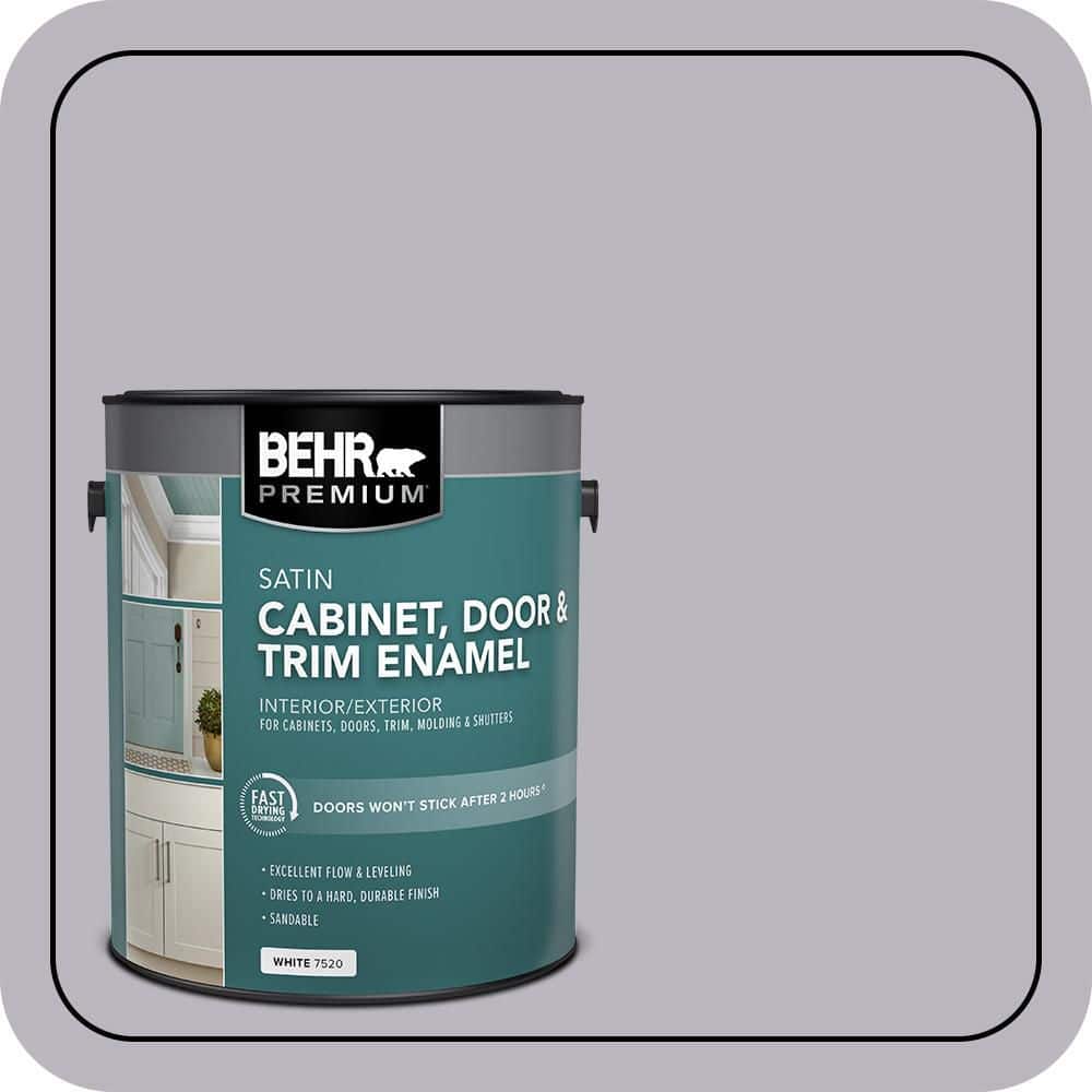 BEHR PREMIUM 1 gal. #N550-3 Best in Show Satin Enamel Interior/Exterior Cabinet, Door & Trim Paint (1)