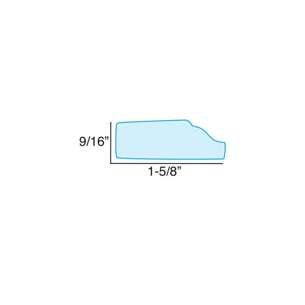 American Pro Decor WM 935 1-5/8 in. x 9/16 in. x 6 in. Long Recycled Polystyrene Door Stop Moulding Sample (3)