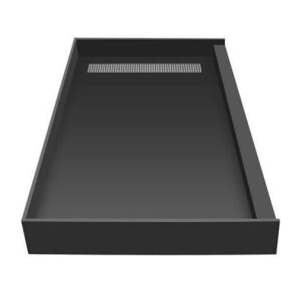 Tile Redi Redi Trench 34 in. x 60 in. Single Threshold Shower Base with Right Drain and Polished Chrome Trench Grate (3)