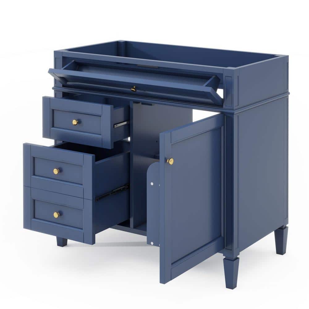 EPOWP 36 in. W 18 in. D 33 in. H Bath Vanity Cabinet without Top with 2-Drawers and a Tip-out Drawer (4)