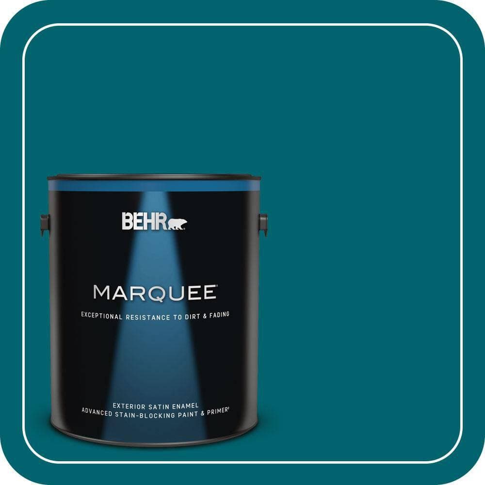 BEHR MARQUEE 1 gal. #S-H-520 Peacock Tail Satin Enamel Exterior Paint & Primer