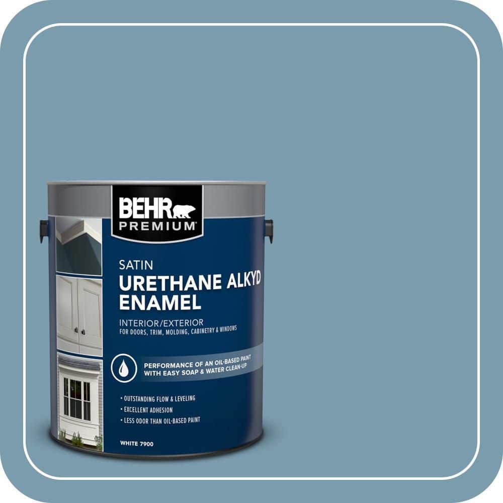 BEHR PREMIUM 1 gal. #550F-4 Cool Dusk Urethane Alkyd Satin Enamel Interior/Exterior Paint