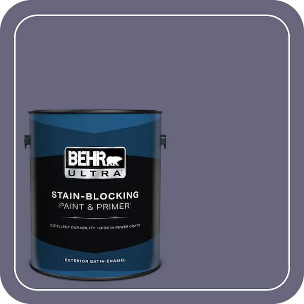 BEHR ULTRA 1 gal. #630F-6 Violet Evening Satin Enamel Exterior Paint & Primer (2)