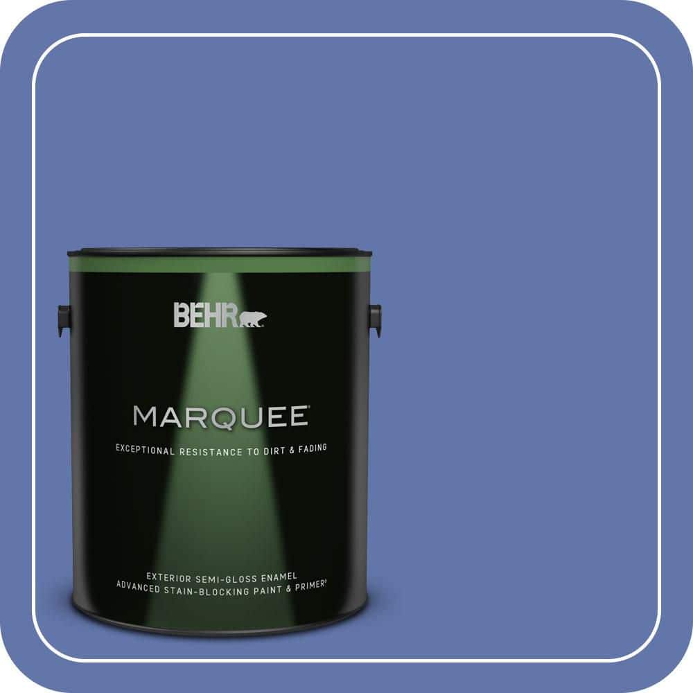 BEHR MARQUEE 1 gal. #600B-6 Sudden Sapphire Semi-Gloss Enamel Exterior Paint & Primer