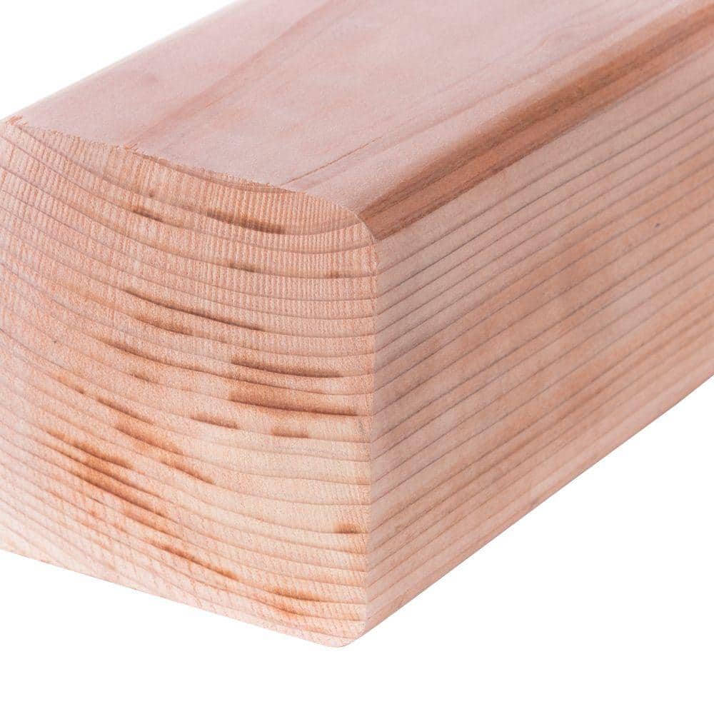 Mendocino Forest Products 3-3/8 in. x 3-3/8 in. x 12 ft. Construction Heart S4S Green Redwood (2)