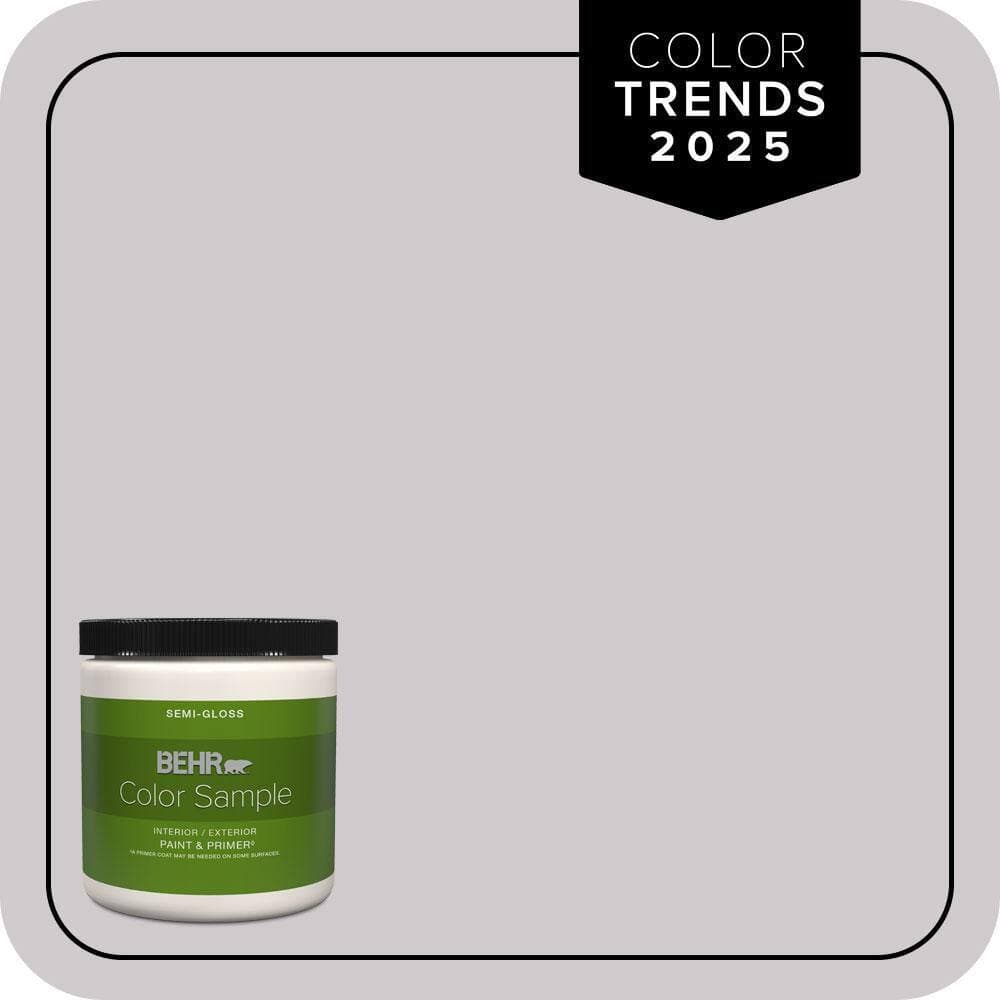 BEHR PREMIUM PLUS 8 oz. #MQ3-28 Rock Crystal Semi-Gloss Interior/Exterior Paint & Primer Color Sample