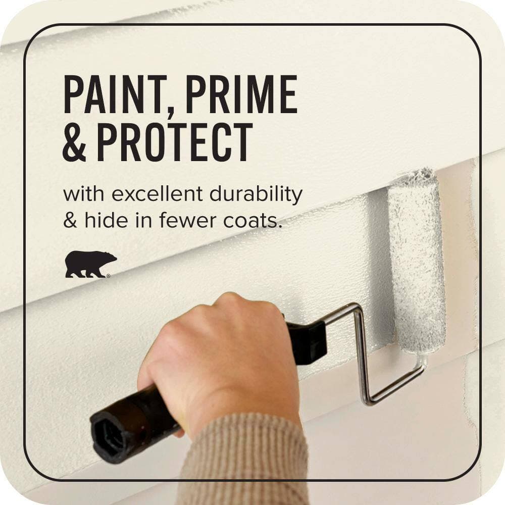 BEHR ULTRA 1 gal. #PPU7-13 Coastal Beige Semi-Gloss Enamel Exterior Paint & Primer (4)