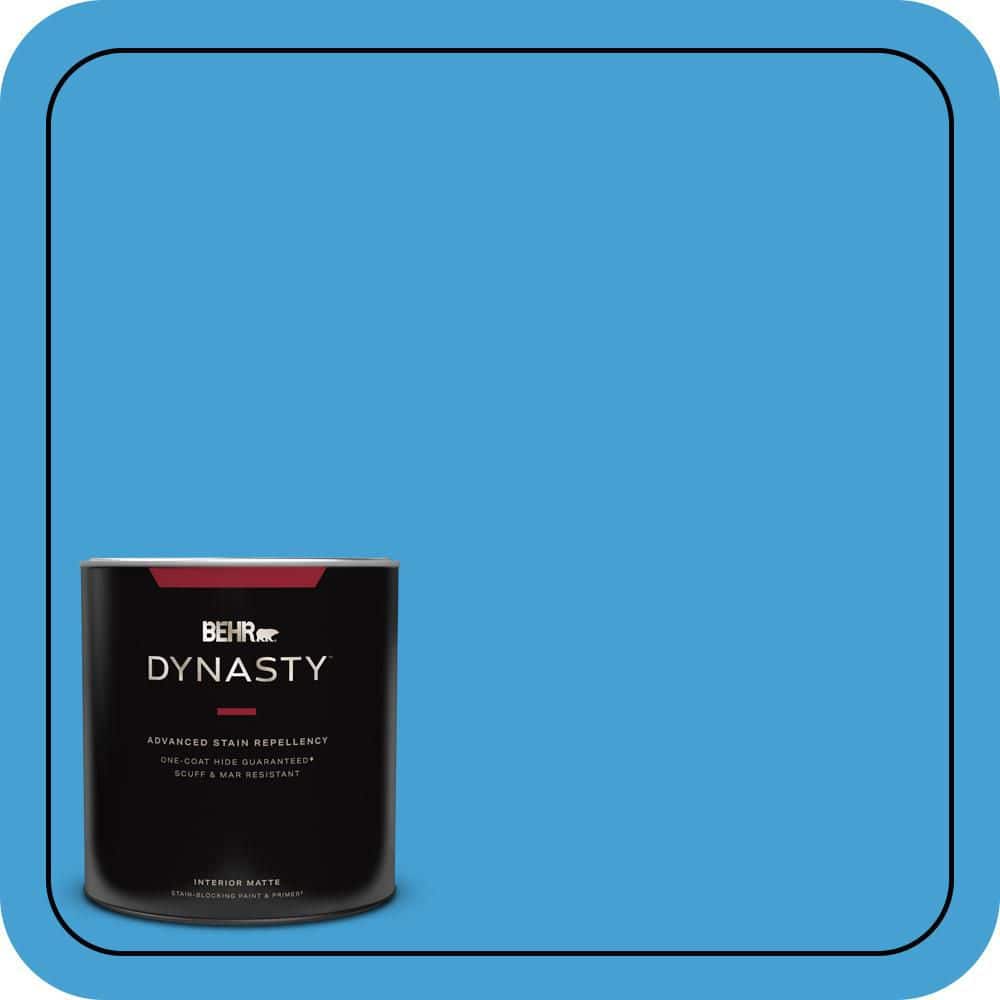 BEHR DYNASTY 1 qt. #P500-5 Peaceful River Matte Interior Stain-Blocking Paint and Primer