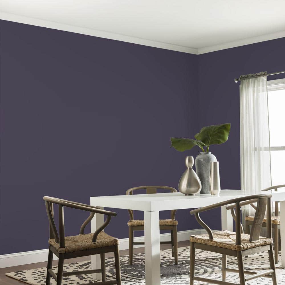 Glidden Premium 1 gal. PPG1172-7 Blackberry Eggshell Interior Latex Paint (4)