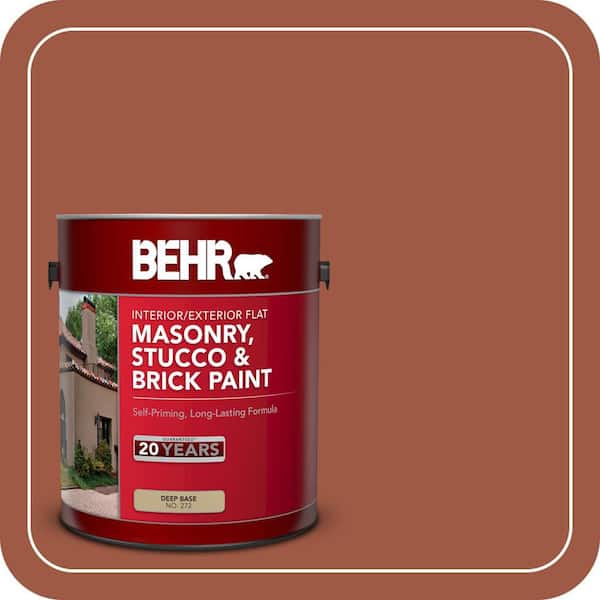 BEHR 1 gal. #PFC-15 Santa Fe Flat Interior/Exterior Masonry, Stucco and Brick Paint (2)